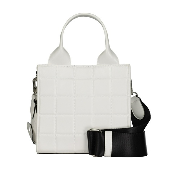 Sam Edelman Circus Duncan Mini Tote Bag Crossbody puff fine Napa white cottage - Picture 1 of 10